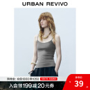 UR2025夏季新款女装时尚休闲百搭修身显瘦吊带背心UWM450081 冷灰 M