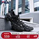 FILA 斐乐男鞋老爹鞋休闲5代猫爪复古运动鞋 黑色 -BK 42