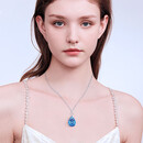 黛洛奇（DAILUOQI）18k金项链女蓝托帕石首饰品520情人节生日礼物送老婆女友 【20克拉】托帕石吊坠+18K金链