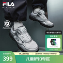 FILA斐乐卵石鞋儿童跑步鞋2025年夏季新款运动鞋薄底中大童芭蕾鞋 斐乐白/太空银-AWS 38 内长24.0cm