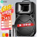 索爱（soaiy）12吋广场舞音响大功率便携式户外重低音蓝牙k歌专用大音量拉杆音箱设备双话筒A89W