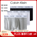Calvin KleinCK 男士平角内裤套装 3条装 送男友礼物 U2664G 998黑白灰 XL