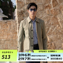 雅戈尔（YOUNGOR）风衣男翻领单风衣锦纶耐穿舒适透气男士上衣外套 卡其 L 175/96A