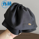 允茹原创新款纯色马尾抓夹女5cm缎面百搭优雅南瓜鲨鱼夹感发卡新 高定原版重工裙摆抓夹-黑色