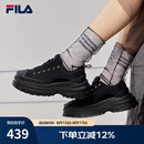 斐乐（FILA）女鞋帆布鞋LAVA胖胖底厚高底增鞋板鞋帆布鞋休闲鞋 黑-BK 36.5