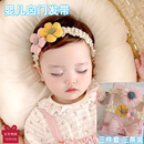 SNQP新生儿发带女宝宝满月婴儿可爱护囟门头花发饰拍照发箍周岁蝴蝶结 公主风囟门发带【三件套】