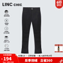 LINCCHIC金羽杰秋冬季保暖时髦微喇羽绒裤女长款90鸭绒纯黑色加绒裤子Y21607280 黑色 XL 适合120斤以下
