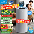 美的（Midea）【小蓝鲸600】无雾空气加湿器净化家用卧室落地式小型工业除菌雾化器女孩礼物国家补贴2Y50
