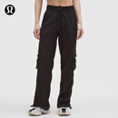 lululemon丨Dance Studio 女士宽松剪裁中腰工装裤 拒水 LW5GOEA 黑色 M