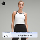 lululemon丨Ebb to Street女士短款工字运动背心*Contrast LW1EWFS 白/黑 S /6