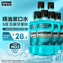 李施德林 (Listerine) 漱口水冰蓝劲爽口味清新口气深层清洁 500mL*6支装
