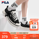 斐乐（FILA）LOOP断层鞋男鞋帆布鞋新款休闲鞋运动板鞋 黑-BK 42