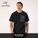 ARC'TERYX始祖鸟 KONSEAL POCKET SS 轻量 男子 速干短袖T恤 BLACK / GREY/黑色/灰色 L