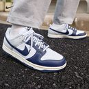 耐克男子轻便平底运动鞋冬季胶底低帮板鞋NIKE DUNK LOW IM2222 101白/深藏青/尘光子色/椰奶色 42