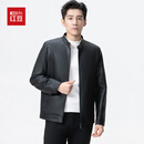 红豆夹克皮衣男士秋冬季外套男立领休闲pu皮百搭机车服男装上衣 