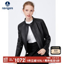 Navigare 意大利小帆船女士真皮皮衣秋冬款小立领羊皮机车服X2236700091 黑色 S 