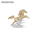 施华洛世奇（SWAROVSKI）Asian Symbols奔腾骏马摆件乔迁新居办公室家居装饰 金色 5701370
