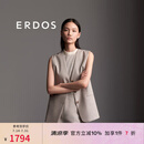 ERDOS 春夏宽松时髦休闲无袖时尚百搭西装女马甲外套 花灰 S 155/80A