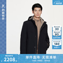 劲霸男装（K-Boxing）连帽简约休闲纯色冬季棉服男|BCNE4321 黑色 3XL