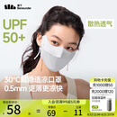 蕉下（beneunder）面膜防晒口罩骑行口罩女高颜值轻薄无痕防晒面罩护脸基尼蓝烟灰