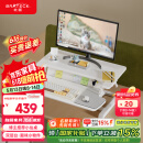 Brateck升降电脑桌 北弧站立办公升降台 站立式电脑升降支架 D460白