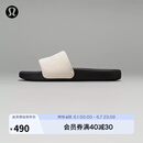 lululemon丨restfeel slide 女士拖鞋 *徽标款 LW9FO8S 浅象牙白/黑/浅象牙白 38