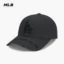 MLB男女刺绣LOGO运动时尚硬顶棒球帽 洛杉矶道奇队/黑色/大标 F
