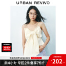UR2025春季新款女时尚设计感短款立体蝴蝶结吊带衫UYU250057 米白 S