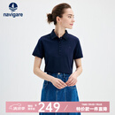 Navigare意大利小帆船女士T恤25春夏季新品休闲时尚短袖上衣简约百搭上衣 海军蓝 XL