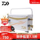 达亿瓦（DAIWA）25新款 一击 带升降脚钓箱 带配件多功能可坐人免安装钓鱼箱 29L 【满配右手版】29升-白x金 外尺寸约52.5x30x36.5cm