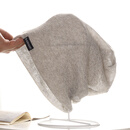 十竹化疗帽子女四季薄款冷帽透气光头帽子加大号包头帽超大头围堆堆帽 浅灰色【术后透气/宽松舒适】 均码