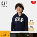 GAPGap男幼童2025春季新款经典大logo拉链连帽卫衣儿童装美版744384