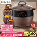 小熊（Bear）电炖锅 电炖盅 隔水炖锅 煲汤锅炖汤锅 电砂锅 紫砂锅 煮粥锅大容量4-6人可预约定时B45Z1 6.5L
