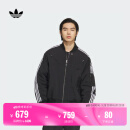 adidas运动保暖棉服男装阿迪达斯官方三叶草JD3743 黑色/橘黄 L