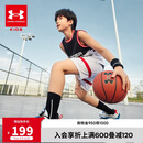 安德玛（Under Armour）儿童套装童装背心短裤夏季男童运动装21211955 黑色 150cm 