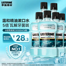 李施德林（Listerine）漱口水冰蓝零度温和清新口气深层清洁 500mL*6支装