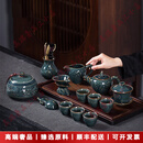 LICHEN轻奢品牌秘青瓷景德镇茶具套装送礼陶瓷功夫茶具茶杯整套泡茶壶 秘青瓷【灰蓝款-15头】送六君子