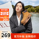 骆驼（CAMEL）大黄靴女都市户外四季可穿系带工装靴马丁靴 L23W307016 黄棕 38