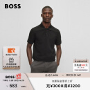 BOSS【男女同款 100% 棉珠地布】春夏情侣休闲短袖Polo衫 001-黑色 XL