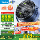 美的（Midea）【变频轻音】99%抑菌空气循环扇家用遥控电风扇四季净化扇轻音落地扇桌面小风扇大风力风扇GDG24ZR