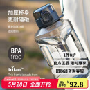 乐扣乐扣（LOCK&LOCK）小水库大容量塑料运动水杯户外冷水壶刻度把手男女杯子2.2L灰色