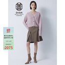 ERDOS【善系列】淑女风落肩袖针织衫V领简约百搭女开衫羊绒衫 蔷薇粉 165/88A/L