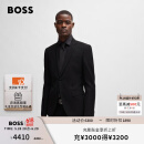 BOSS【父亲节礼物】男士弹力羊毛修身西装套装 001-黑色 L (50A)