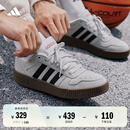 adidas「小锯齿」D-PAD CLASSIC休闲美高风复古篮球板鞋阿迪达斯 浅灰/黑色/浅猩红   42