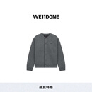 WE11DONE【明星同款】经典款字母LOGO针织开衫简约休闲 炭灰色 S