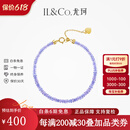 IL&CO尤珂 S925银坦桑石项链手链紫色新中式串珠套装送礼生日礼物 坦桑石手链