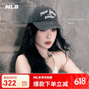 MLB帽子男女虞书欣明星同款牛仔软顶棒球帽遮阳帽3ACPDS14N-50CGS-F