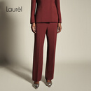 Laurèl【斜纹丝毛混纺】25秋新款温莎红直筒西裤LWL363K06300 豆沙红 S