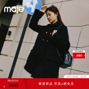 Maje【博主同款】2025早春新款女装法式毛呢大衣外套MFPOU01318 黑色 S