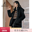 beanpole滨波秋冬女黑色连帽潮酷老钱风绗缝格纹棉服 黑色 M 165/88A